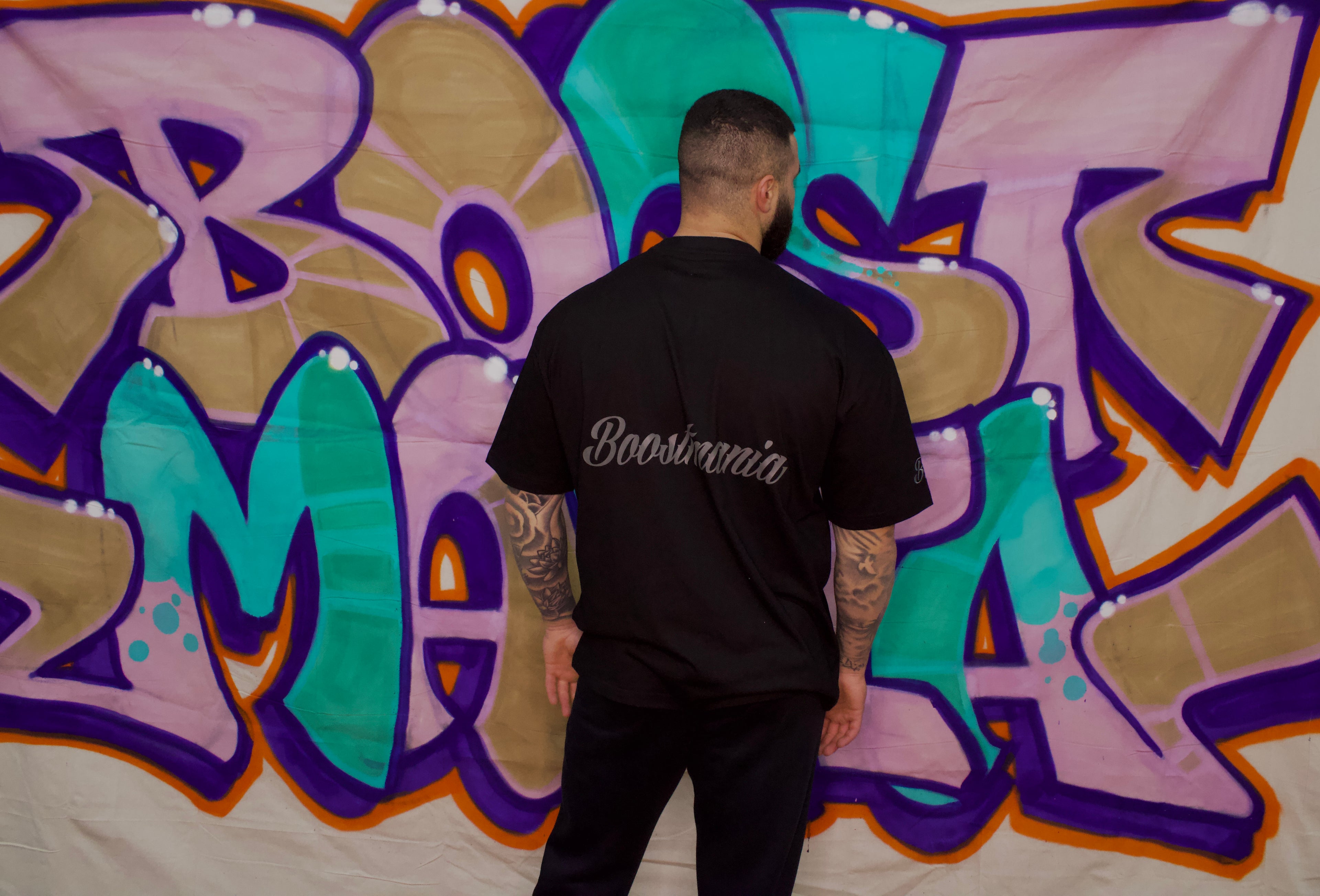 Boostmania Embroidered Tee Black
