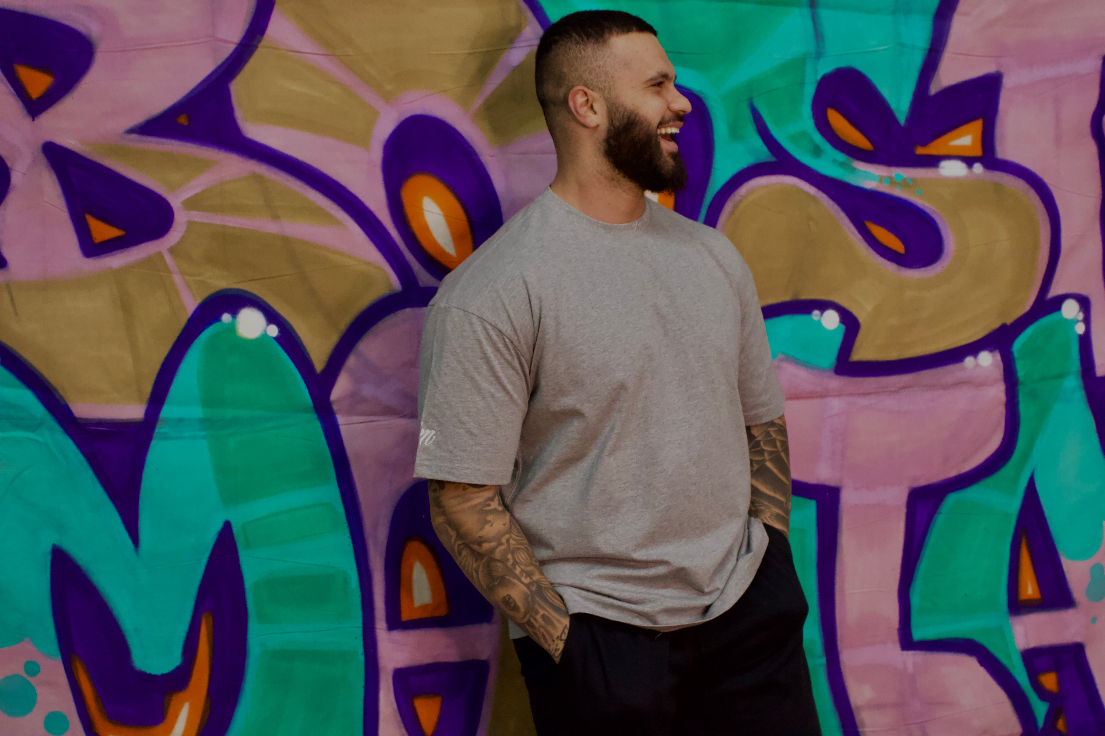 Boostmania Embroidered Tee Grey